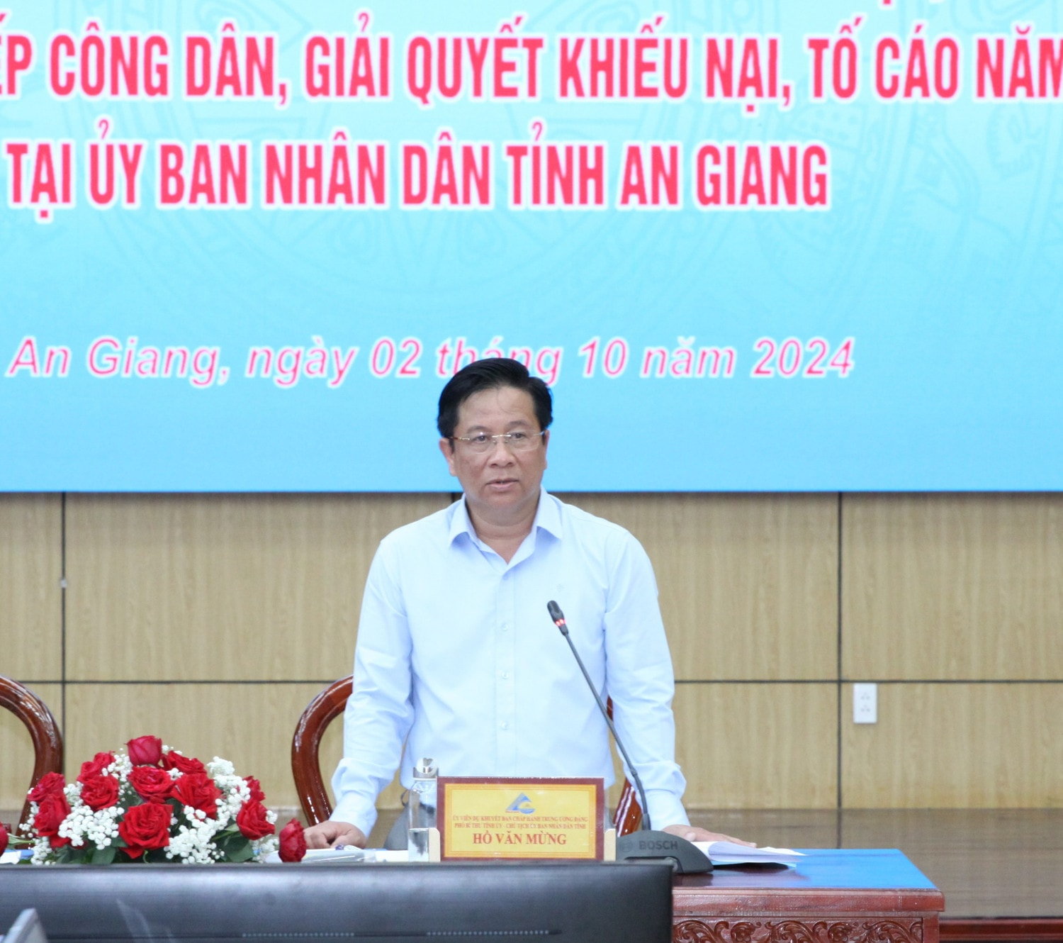 Chủ tịch UBND tỉnh An Giang Hồ Văn Mừng phát biểu