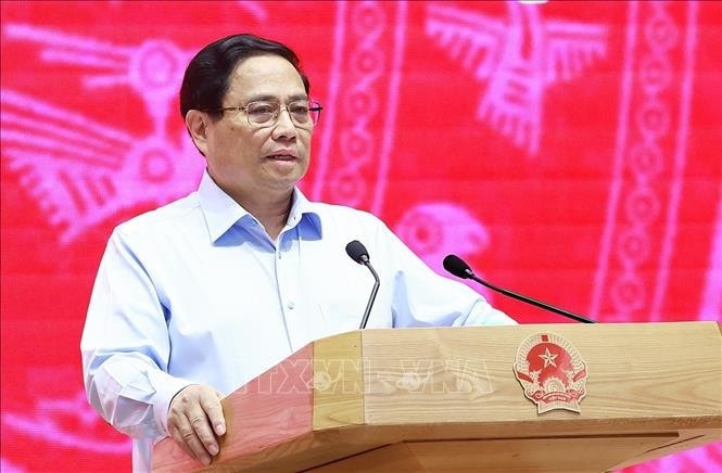 Thủ tướng Phạm Minh Chính phát biểu chỉ đạo. Ảnh: Dương Giang/TTXVN