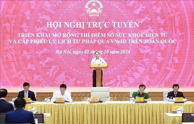 Thủ tướng Phạm Minh Chính phát biểu chỉ đạo. Ảnh: Dương Giang/TTXVN