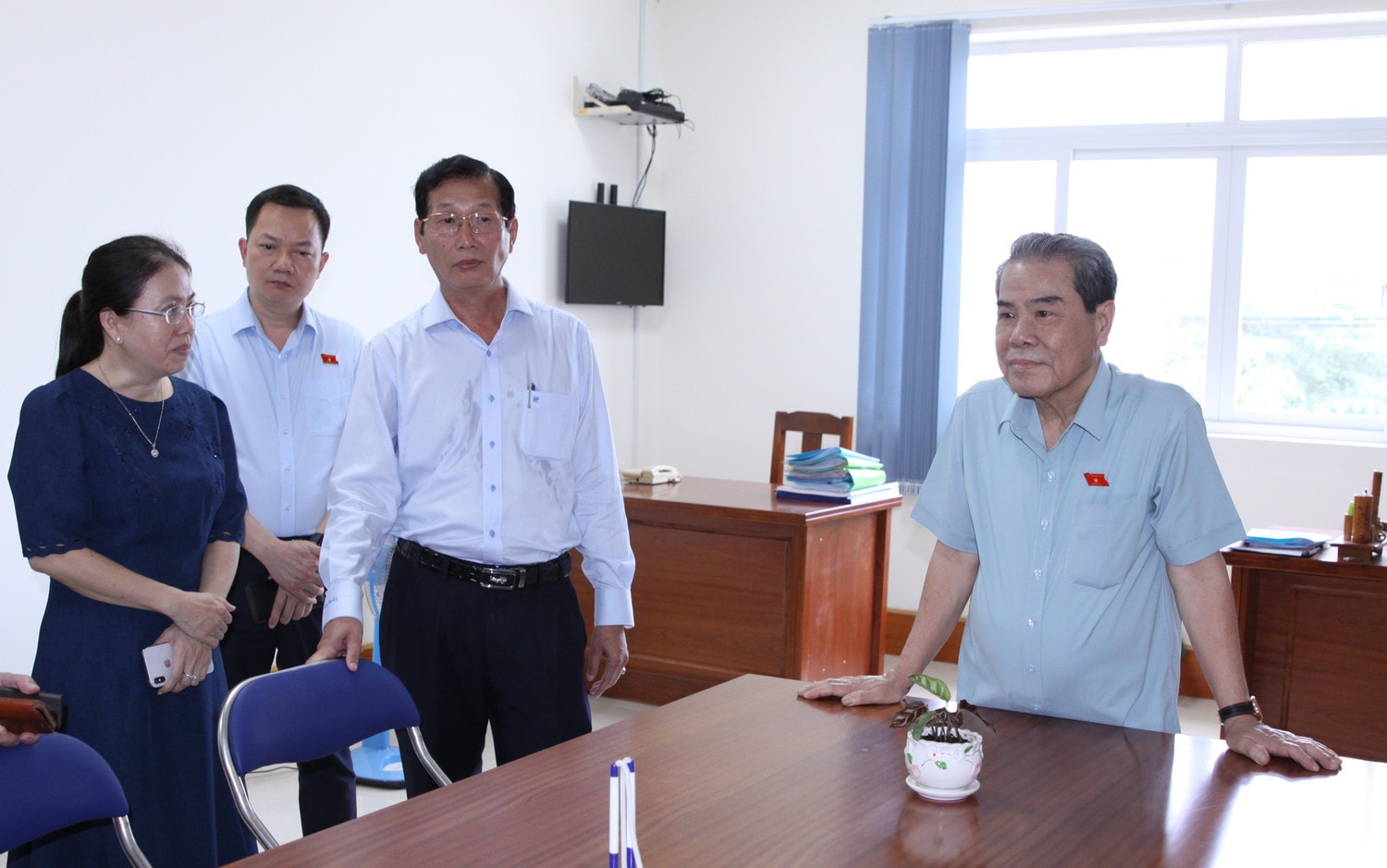 Trưởng Ban Dân nguyện Dương Thanh Bình, Trưởng Đoàn giám sát của Ủy ban Thường vụ Quốc hội khảo sát tại Trụ sở Tiếp công dân tỉnh An Giang