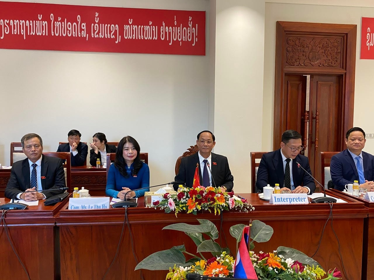 Hội đàm giữa Phó Chủ tịch Quốc hội, Thượng tướng Trần Quang Phương và Phó Chủ tịch Quốc hội Lào, Thượng tướng Su-von Lương-bun-mi