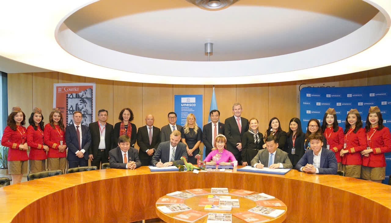 Lễ ký kết Khung thoả thuận hợp tác giữa SOVICO và UNESCO giai đoạn 2025 – 2035