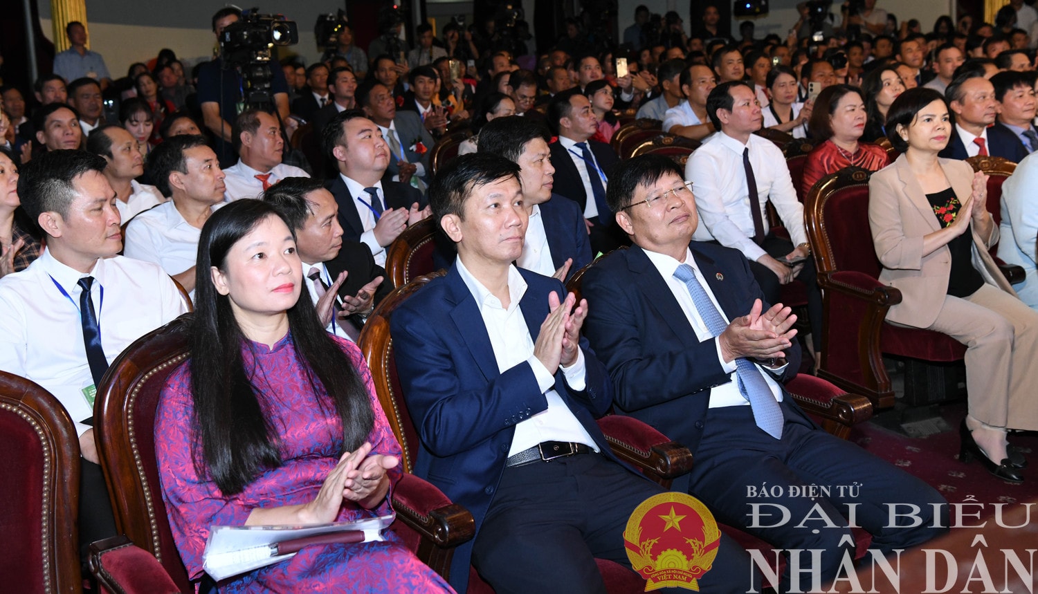 Các đại biểu dự Lễ tôn vinh Nông dân Việt Nam xuất sắc, Hợp tác xã tiêu biểu toàn quốc năm 2024. Ảnh: Lâm Hiển
