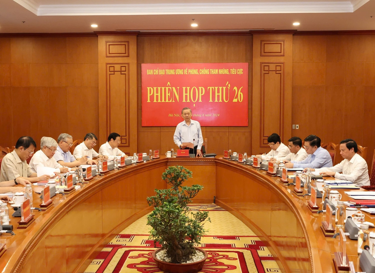 Tổng Bí thư, Chủ tịch nước Tô Lâm, Trưởng Ban Chỉ đạo Trung ương về phòng, chống tham nhũng, tiêu cực chủ trì Phiên họp thứ 26 của Ban Chỉ đạo. Ảnh: Trí Dũng