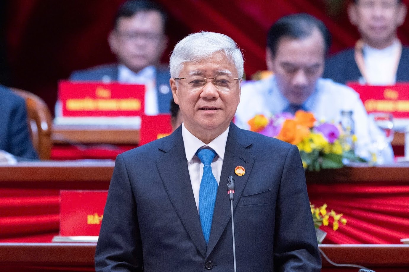 Chủ tịch Ủy ban Trung ương MTTQ Việt Nam Đỗ Văn Chiến phát biểu. Ảnh: Quang Khánh