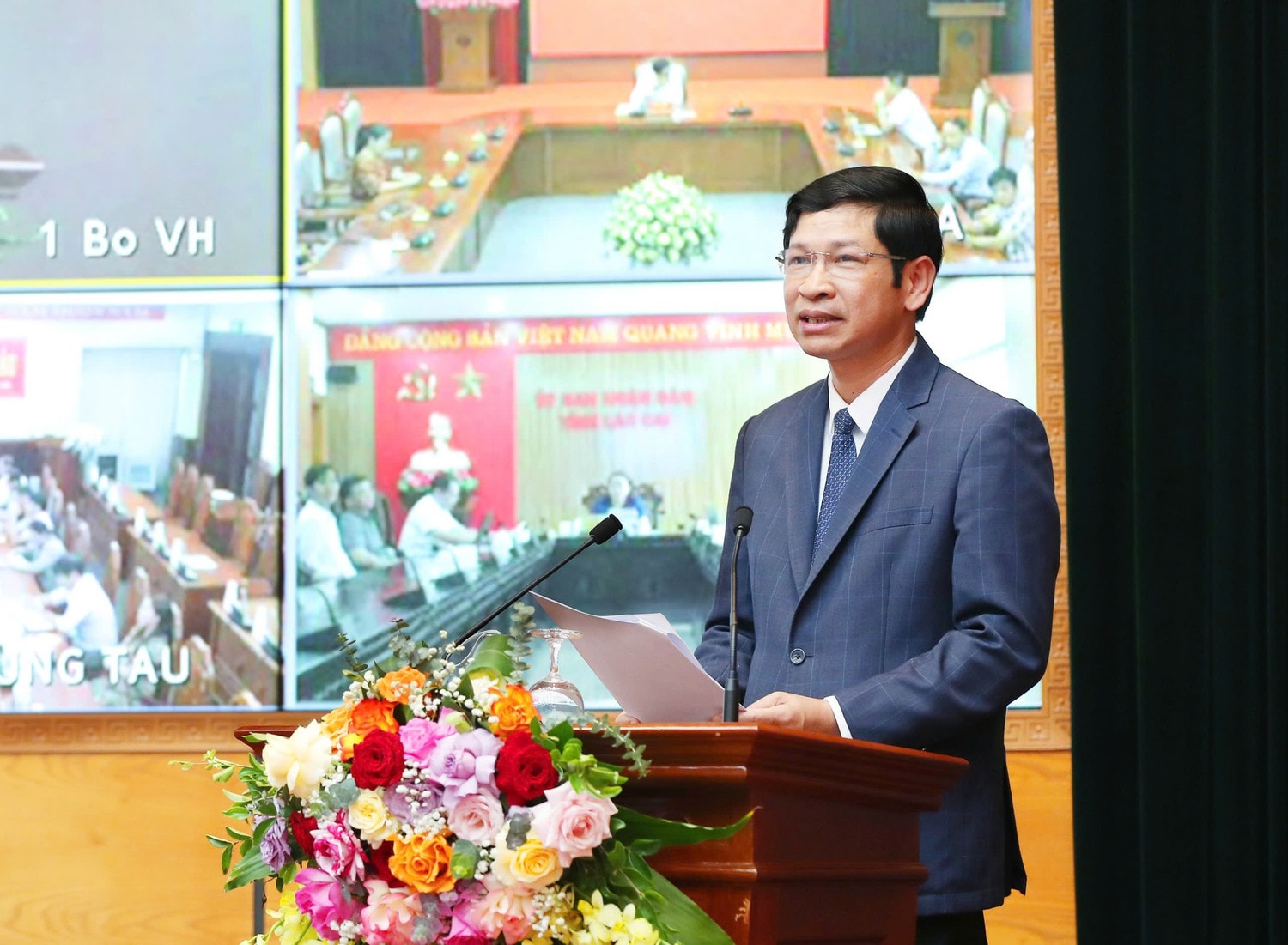 Thứ trưởng Bộ Văn hóa, Thể thao và Du lịch Hồ An Phong cho biết, từ các ý kiến tại Hội nghị, Bộ Văn hóa, Thể thao và Du lịch hoàn thiện nội dung trình Thủ tướng Chính phủ ban hành Kế hoạch thực hiện 2 Quy hoạch. Ảnh: Trần Huấn