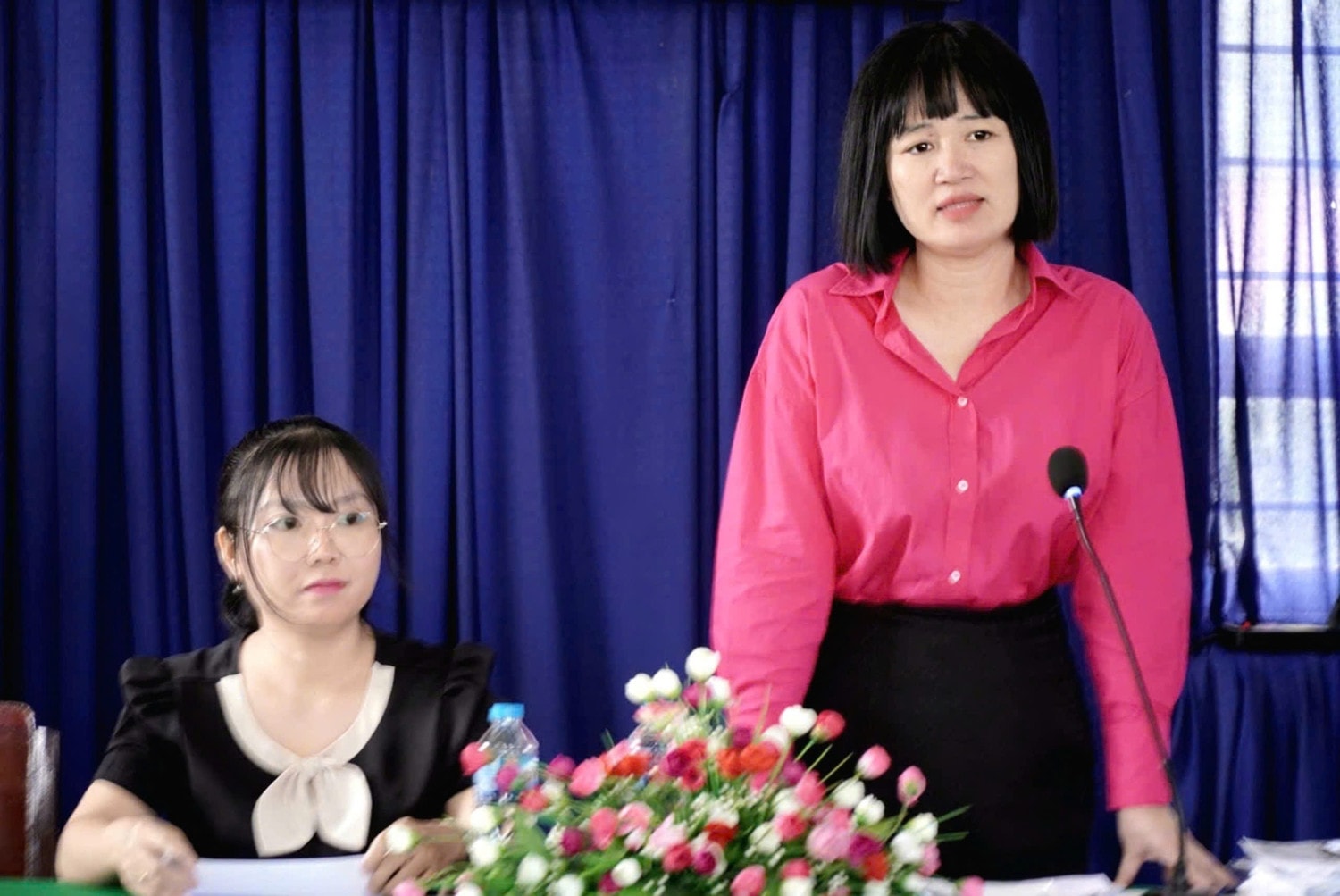 TS. Ngô Quỳnh Hoa, Phó Cục trưởng Cục Phổ biến, giáo dục pháp luật, Trưởng đoàn kiểm tra phát biểu kết luận. Ảnh: Nguyễn Tâm