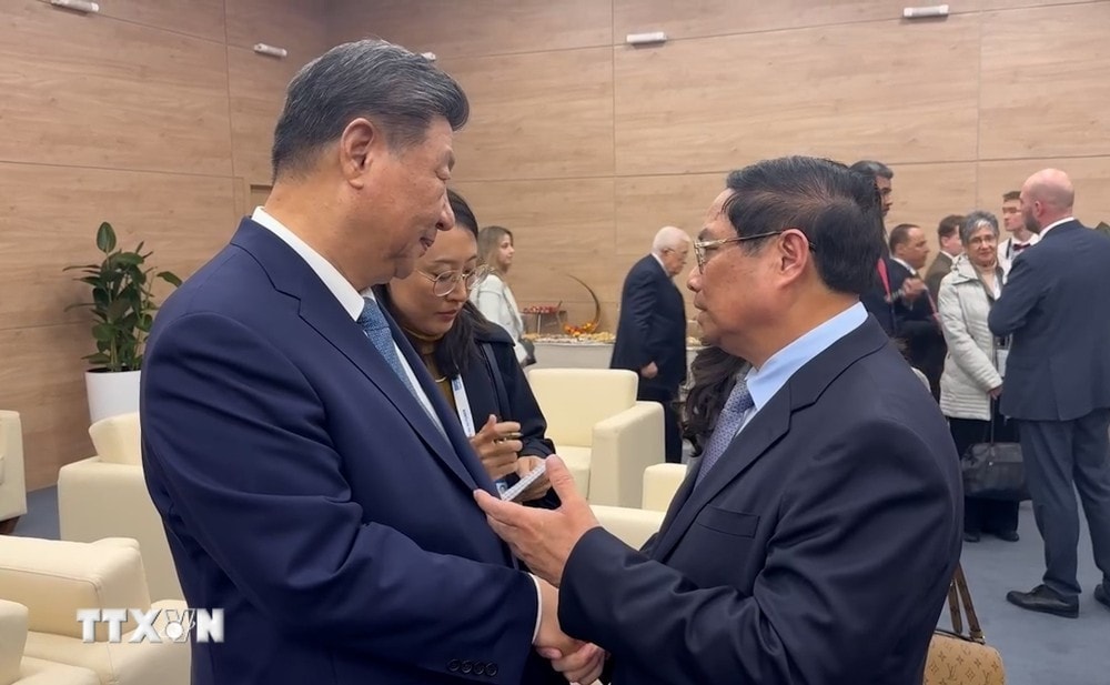 Thủ tướng Phạm Minh Chính gặp Tổng Bí thư, Chủ tịch nước Trung Quốc Tập Cận Bình