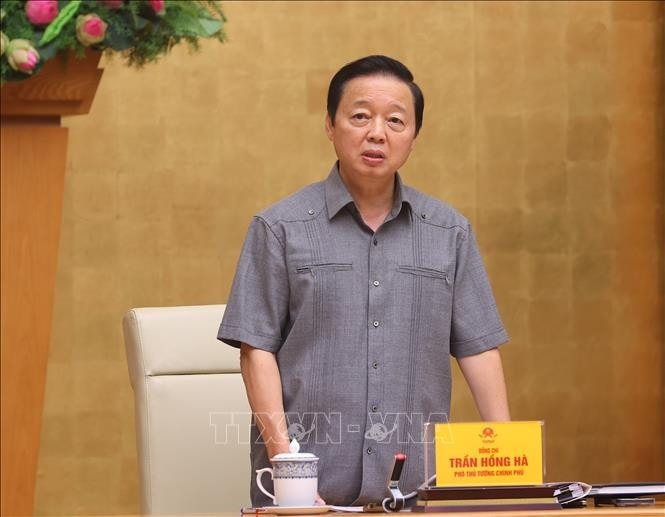 Phó Thủ tướng Trần Hồng Hà phát biểu chỉ đạo. Ảnh: Văn Điệp/TTXVN