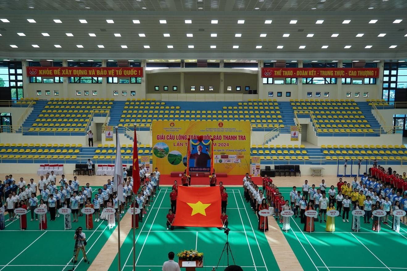Khai mạc Giải Cầu lông toàn quốc Báo Thanh tra lần thứ XIX. Ảnh: Ngọc Giàu