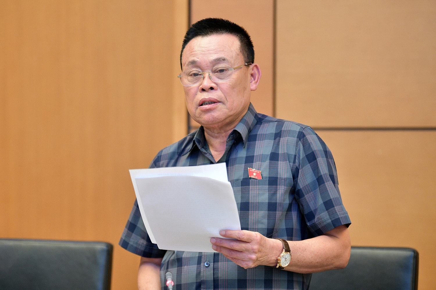 ĐBQH Nguyễn Như So (Bắc Ninh) phát biểu tại phiên thảo luận tổ. Ảnh: Q.H