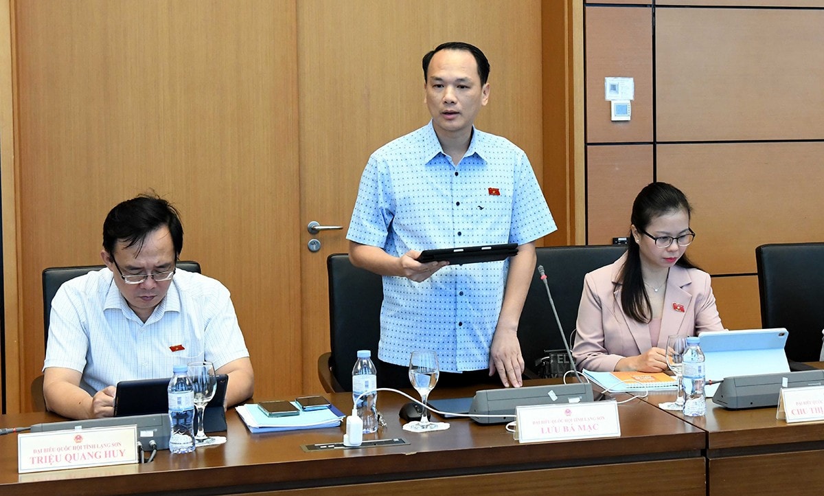 ĐBQH Lưu Bá Mạc (Lạng Sơn) phát biểu. Ảnh: Lâm Hiển