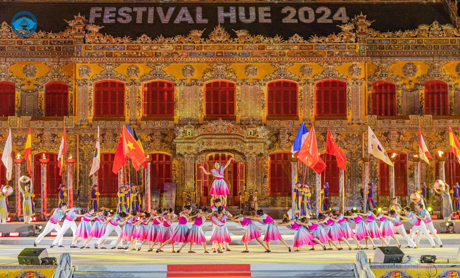 Điện Kiến Trung lễ khai mạc Tuần lễ Festival nghệ thuật quốc tế Huế - điểm nhấn của Festival Huế 2024. Ảnh: TTBTDTCĐH
