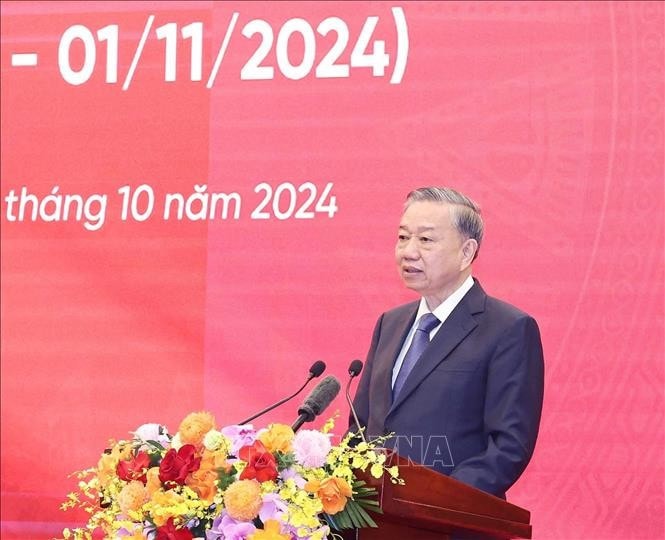 Tổng Bí thư Tô Lâm phát biểu. Ảnh: Thống Nhất/TTXVN