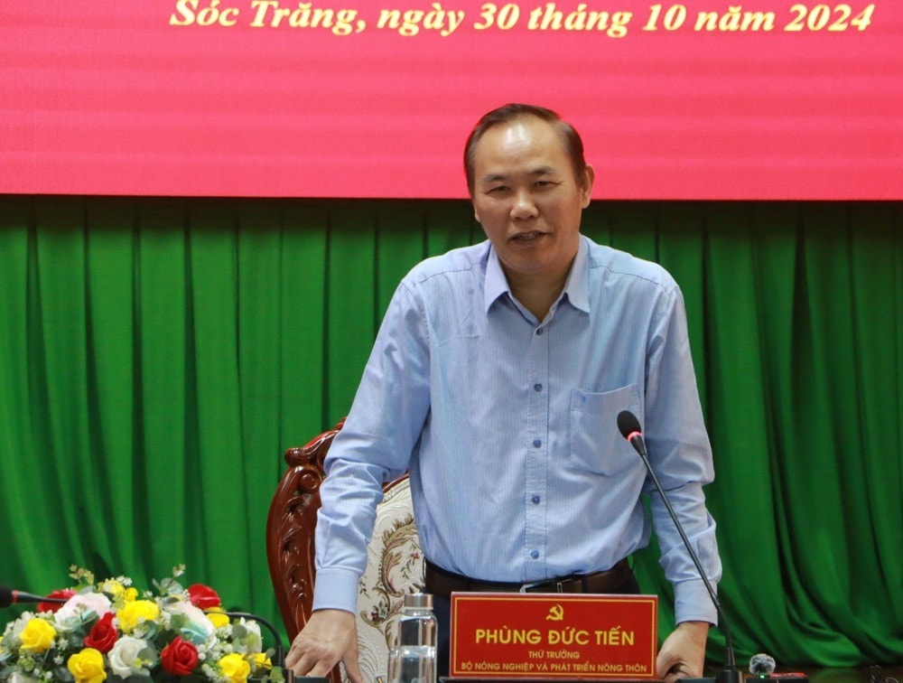 Deputy Minister of Agriculture and Rural Development Phung Duc Tien speaks at the meeting. (Photo: VNA) Deputy Minister of Agriculture and Rural Development Phung Duc Tien speaks at the meeting. (Photo: VNA)