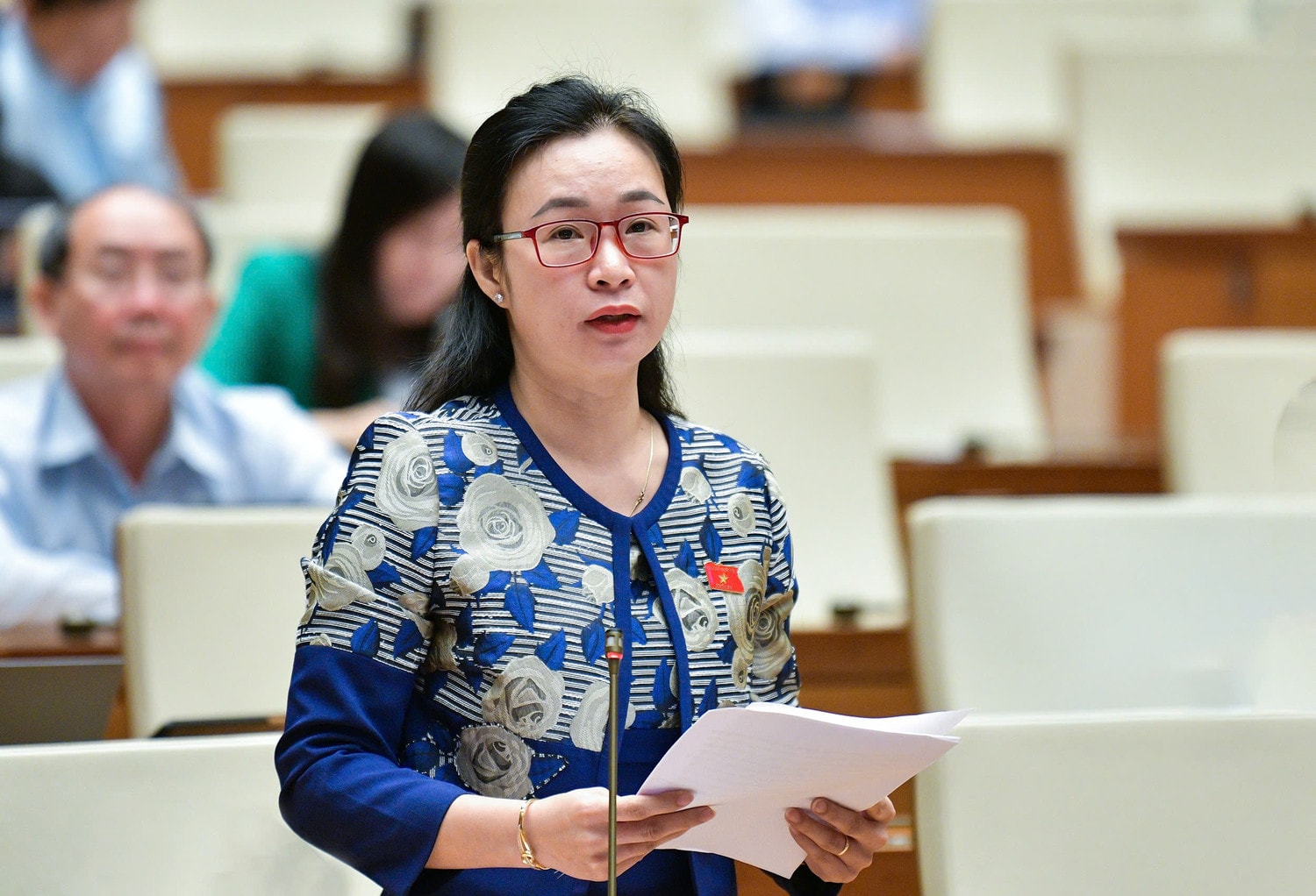 ĐBQH Trần Thị Thu Hằng (Đắk Nông) phát biểu. Ảnh: Quang Khánh