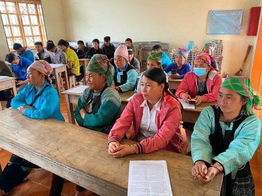 Trung tâm Trợ giúp pháp lý tỉnh Sơn La tổ chức tuyên truyền phổ biến pháp luật và trợ giúp pháp lý cho đồng bào dân tộc thiểu số. Ảnh: Mạnh Tuấn