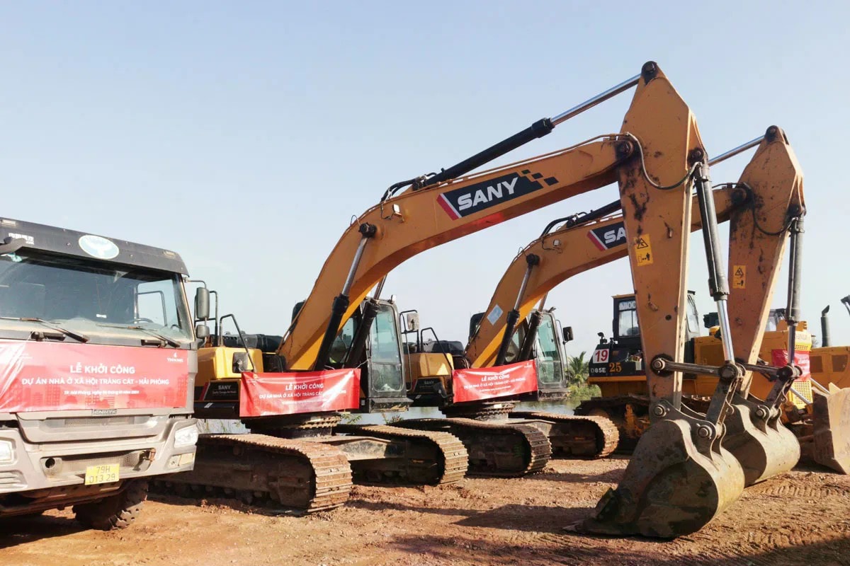 Khởi công Dự án Nhà ở xã hội Tràng Cát - Hải Phòng (giai đoạn 1), đáp ứng nhu cầu về chỗ ở cho khoảng 10.000 người. Ảnh: Hoàng Tùng