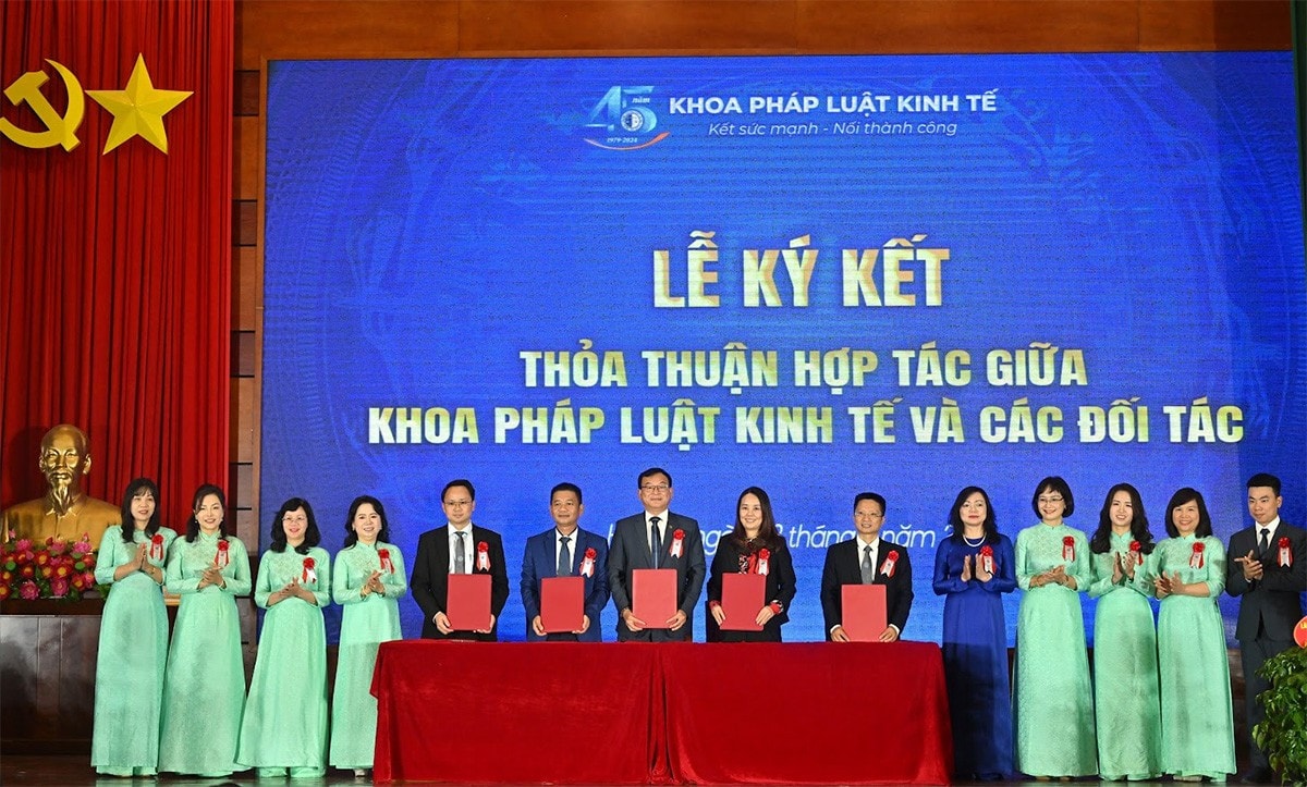 Khoa Pháp luật Kinh tế đã ký kết hợp tác với các đối tác