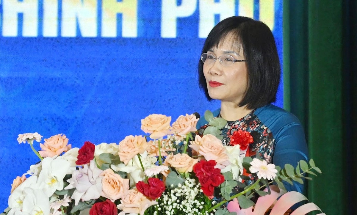 Thứ trưởng Bộ Tư pháp Đặng Hoàng Oanh phát biểu