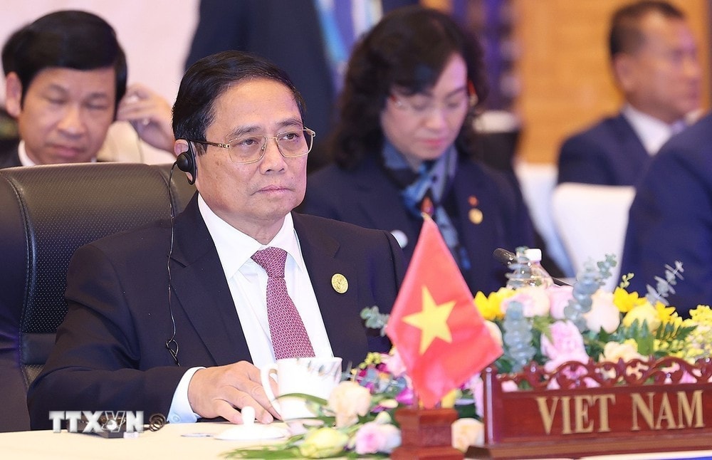 Thủ tướng Phạm Minh Chính tại Hội nghị ACMECS lần thứ 10. Ảnh: Dương Giang/TTXVN