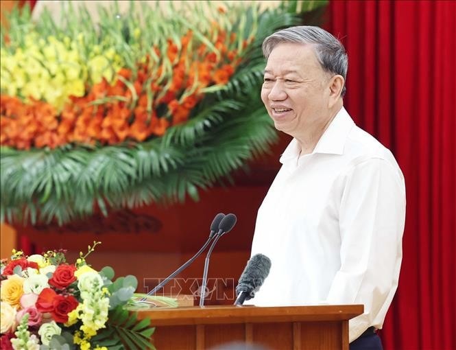 Tổng Bí thư Tô Lâm phát biểu. Ảnh: Thống Nhất/TTXVN