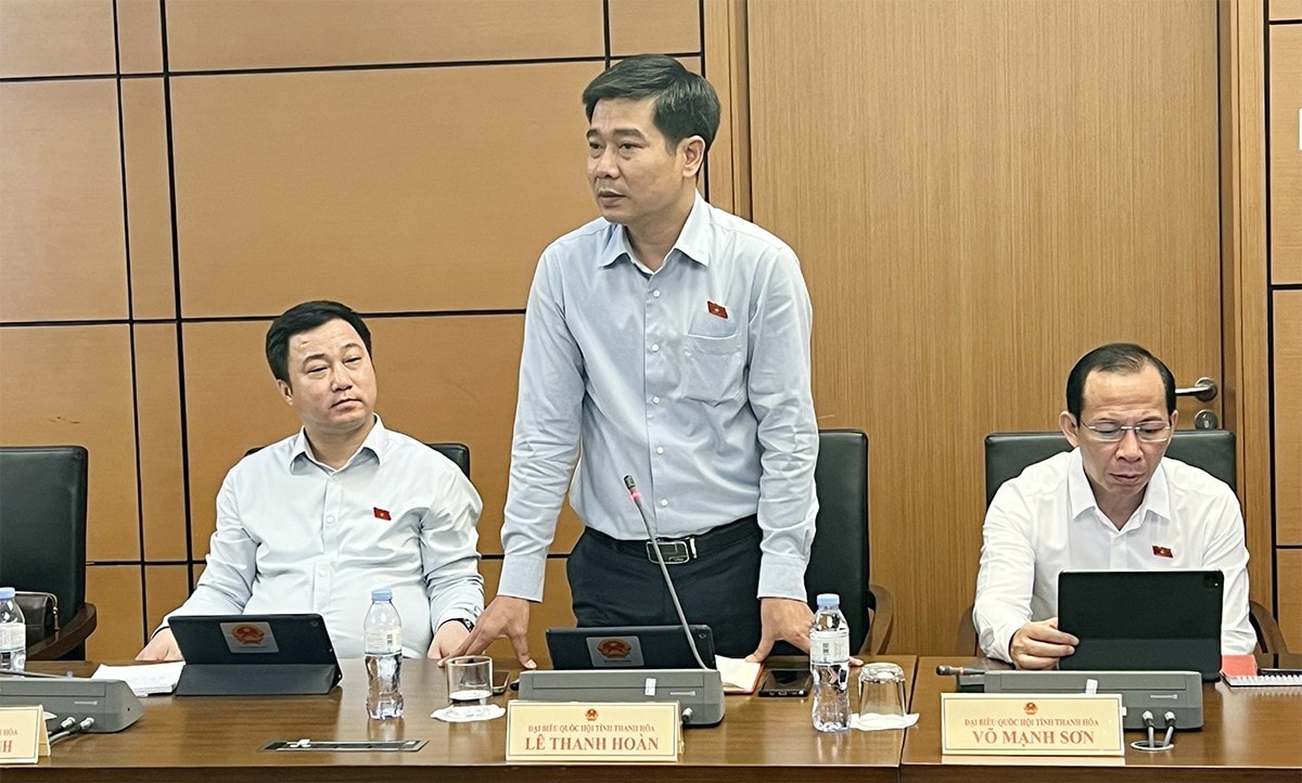 Đại biểu Quốc hội Lê Thanh Hoàn (Thanh Hóa) phát biểu