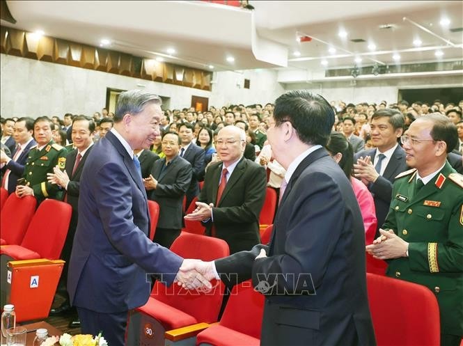 Tổng Bí thư Tô Lâm và các đại biểu tham dự. Ảnh: Thống Nhất/TTXVN