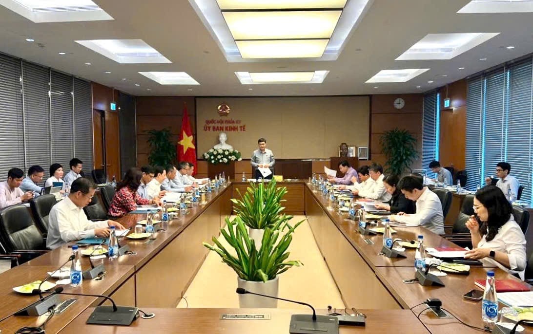 Chủ nhiệm Ủy ban Kinh tế Vũ Hồng Thanh phát biểu tại phiên họp