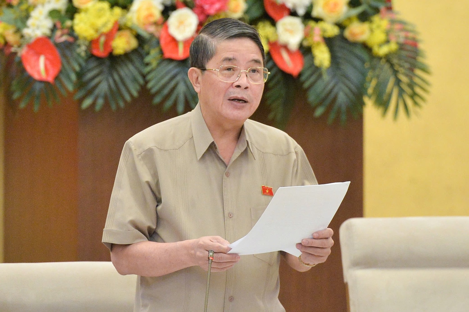 Phó Chủ tịch Quốc hội Nguyễn Đức Hải phát biểu. Ảnh: Hồ Long