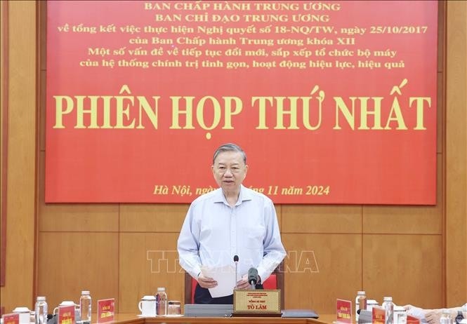 Tổng Bí thư Tô Lâm phát biểu chỉ đạo. Ảnh: Thống Nhất/TTXVN