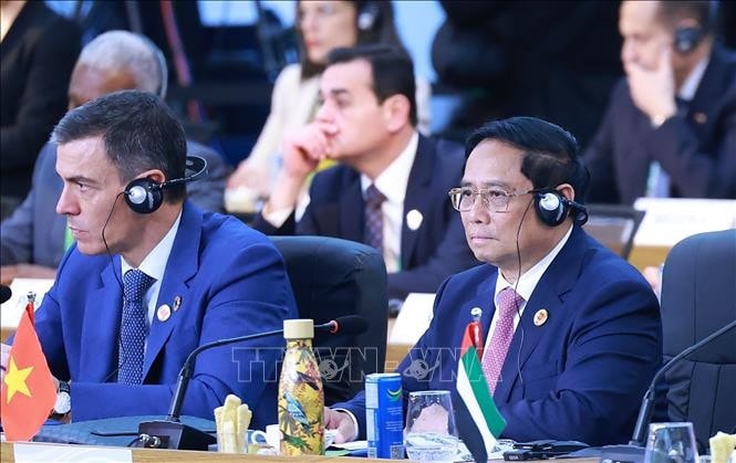 Thủ tướng Phạm Minh Chính dự Phiên thảo luận “Cải cách các thể chế quản trị toàn cầu”. Ảnh: Dương Giang/TTXVN