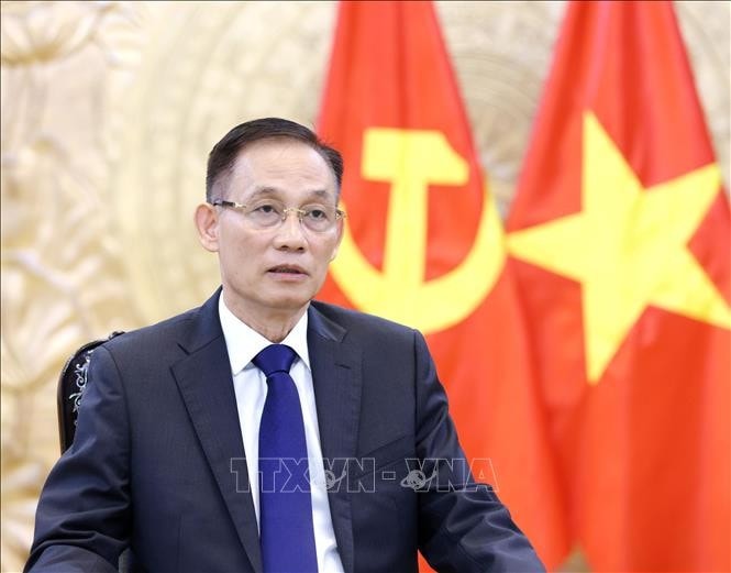 Trưởng Ban Đối ngoại Trung ương Lê Hoài Trung. Ảnh: Phương Hoa/TTXVN