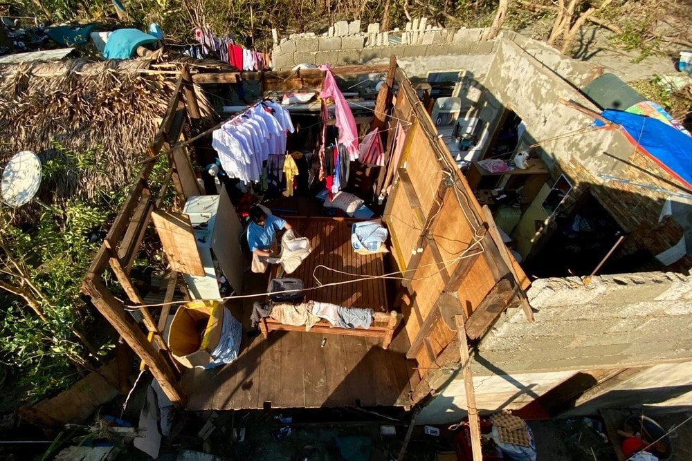 A house with its roof being blown off by a typhoon in Claveria town in the Philippines' Cagayan province. (Photo: EPA) A house with its roof being blown off by a typhoon in Claveria town in the Philippines' Cagayan province. (Photo: EPA)