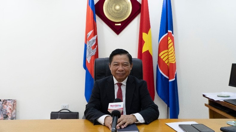 Đại sứ Việt Nam tại Vương quốc Campuchia Nguyễn Huy Tăng. Ảnh: Nguyễn Hiệp