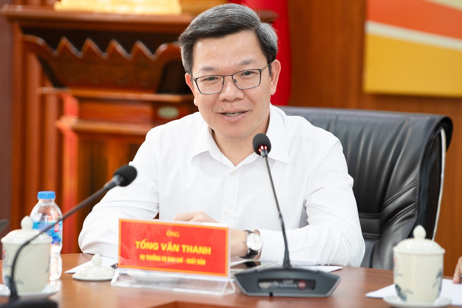 Vụ trưởng Vụ Báo chí - Xuất bản Tống Văn Thanh phát biểu