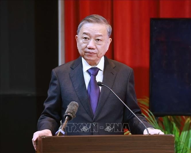 Party General Secretary To Lam delivers a policy speech at the University of Malaya. (Photo: VNA) Party General Secretary To Lam delivers a policy speech at the University of Malaya. (Photo: VNA)