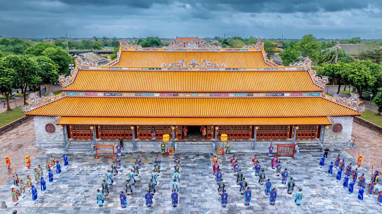 Dự án bảo tồn và tu bổ điện Thái Hòa hoàn thành vượt tiến độ 9 tháng. Ảnh: TTBTDTCĐH