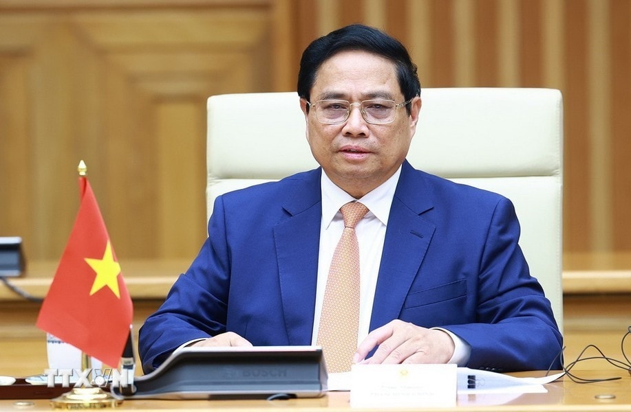 Thủ tướng Phạm Minh Chính tại cuộc hội kiến. Ảnh: Dương Giang/TTXVN