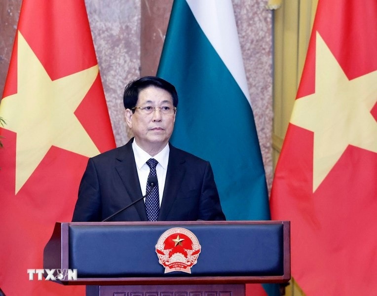 Chủ tịch nước Lương Cường phát biểu. Ảnh: Lâm Khánh/TTXVN