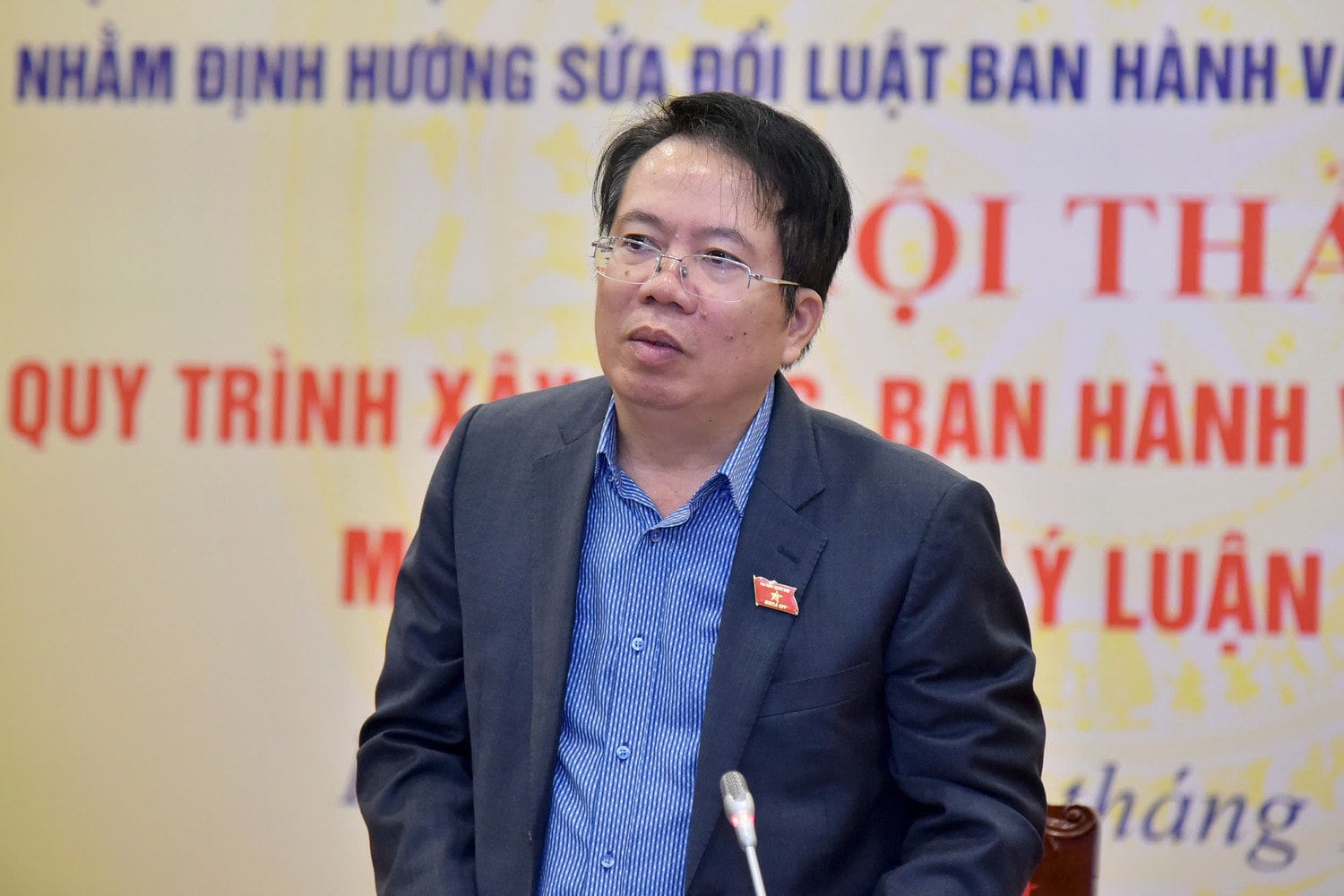 Viện trưởng Viện Nghiên cứu lập pháp Nguyễn Văn Hiển phát biểu