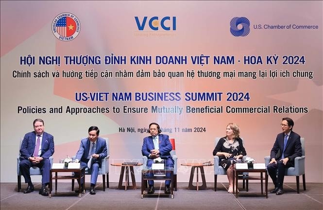 Thủ tướng Phạm Minh Chính và các đại biểu tham dự Hội nghị. Ảnh: Hoàng Hiếu/TTXVN