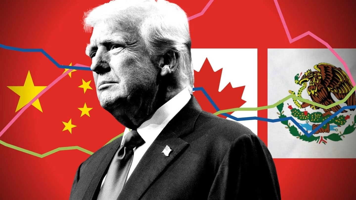 Tổng thống đắc cử Mỹ Donald Trump tuyên bố tăng thuế với Canada, Mexico và Trung Quốc. Ảnh: Financial Times