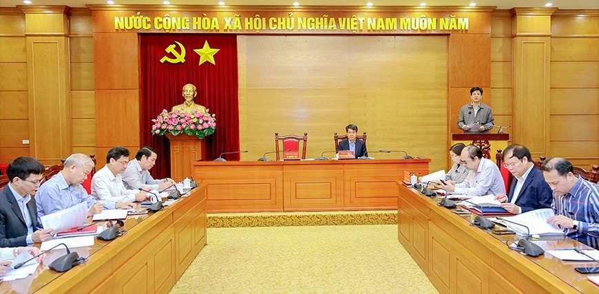 Phó Chủ tịch HĐND tỉnh Hà Quang Tiến phát biểu tại buổi giám sát