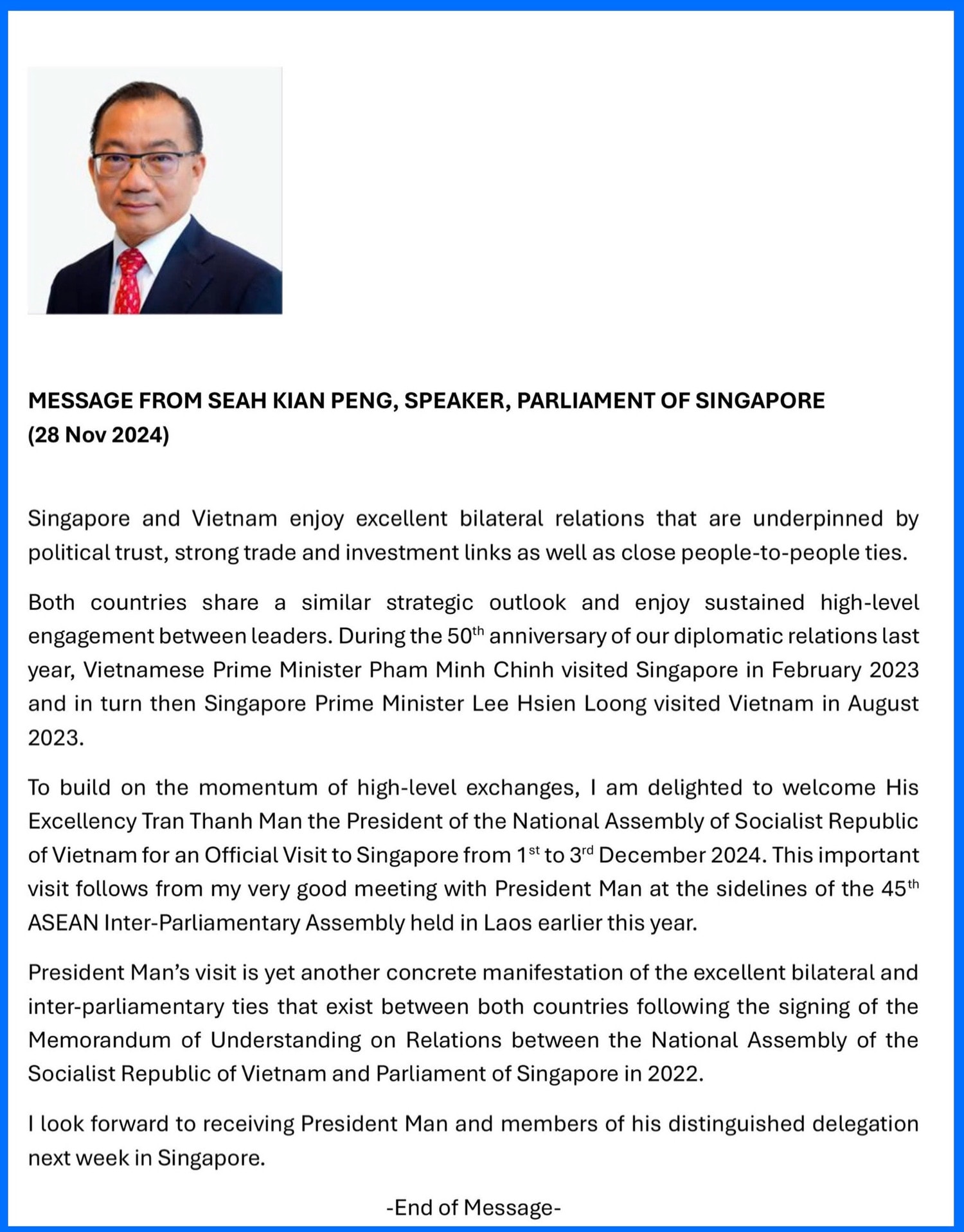 Message from Speaker of the Singaporean Parliament Seah Kian Peng 2081db7c-1b0f-4d96-9605-cb0837ca8ddf.jpg