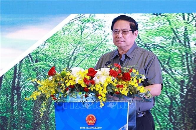 Thủ tướng Phạm Minh Chính phát biểu chỉ đạo. Ảnh: Dương Giang/TTXVN