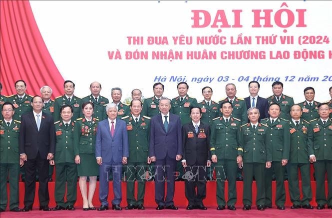 Tổng Bí thư Tô Lâm và các đại biểu tham dự Đại hội. Ảnh: Thống Nhất/TTXVN