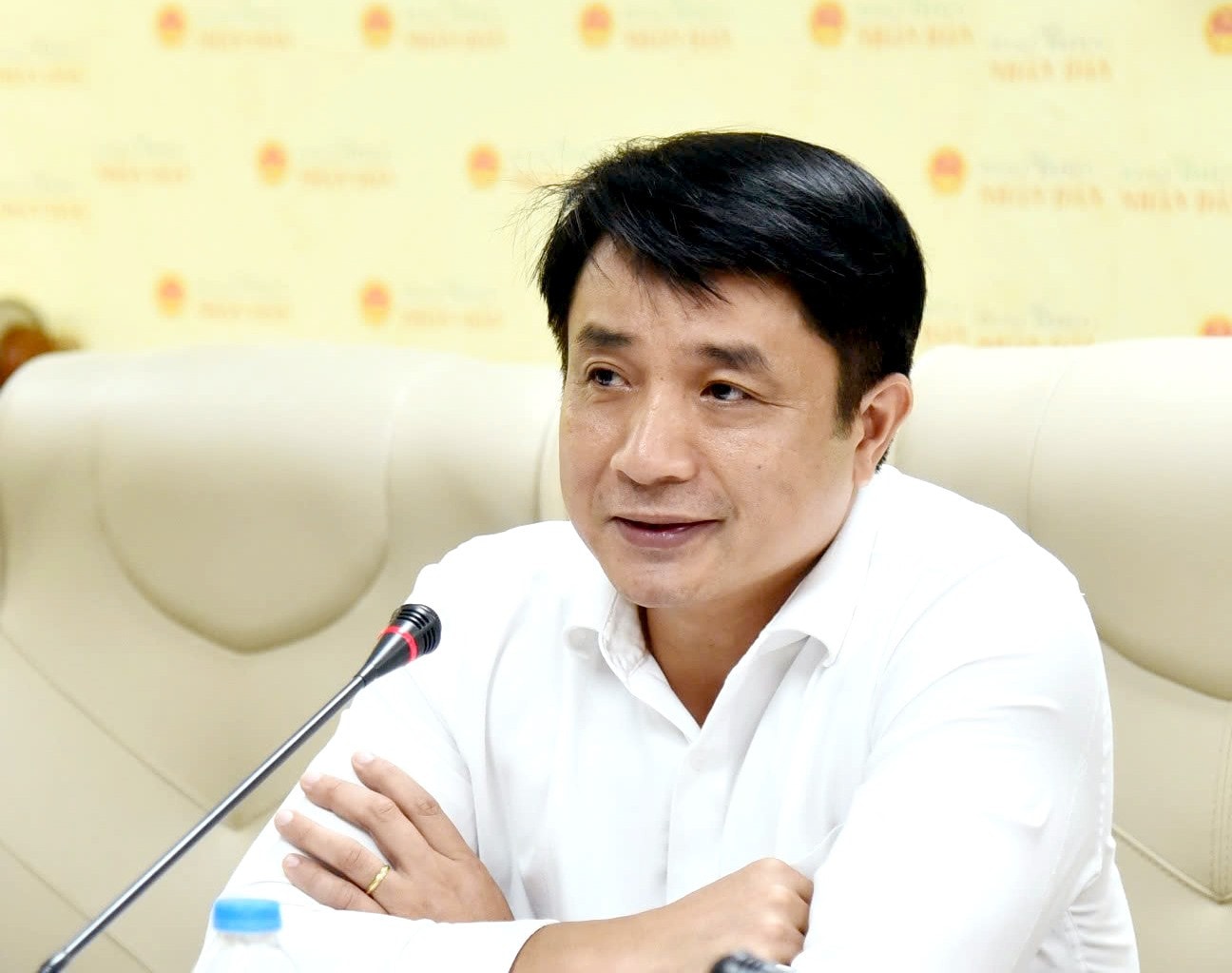 Phó Trưởng ban Chính sách tín dụng Agribank Lê Văn Tuấn. Ảnh: D. Thông