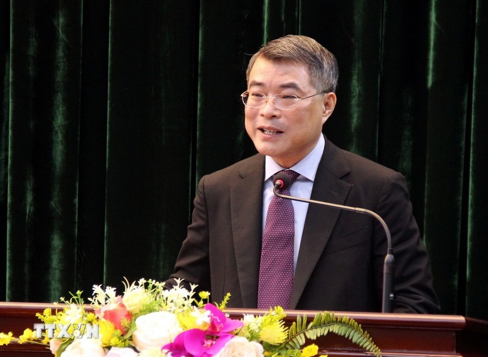 Trưởng Ban Tổ chức Trung ương Lê Minh Hưng phát biểu tại Hội nghị. Ảnh: Văn Đạt/TTXVN