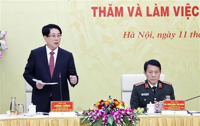 President Luong Cuong speaks at the event (Photo: VNA) President Luong Cuong speaks at the event (Photo: VNA)